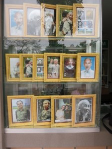 Ho Chi Minh. Framed portraits for sale near the mausoleum.