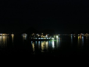 Ha Long Bay at night. 