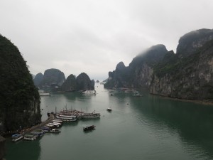 Ha Long Bay, view from cave.