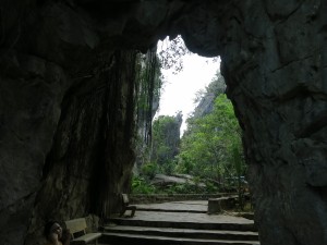 Walking through one of the Marble Mountains. Just south of Da Nang.